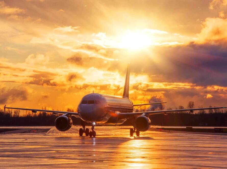 sunset-plane